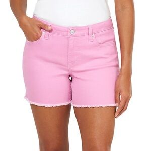 SEVEN7 Size 10 Pastel Violet Stretch 5 Pocket Frayed Hem Weekend Shorts